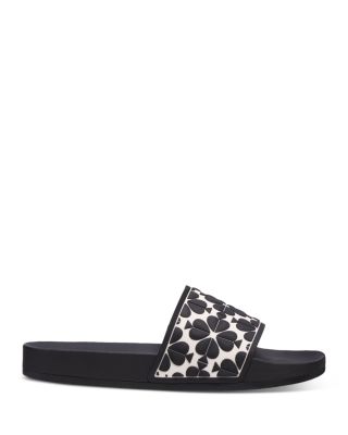 kate spade black and white flip flops