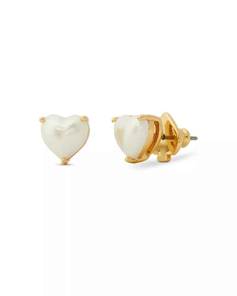 kate spade new york My Love Imitation Pearl Heart Stud Earrings