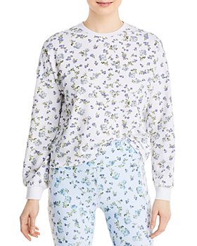 AQUA - Floral Print Sweatshirt - 100% Exclusive