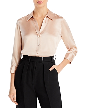 L Agence Tyler Silk Blouse In Petal