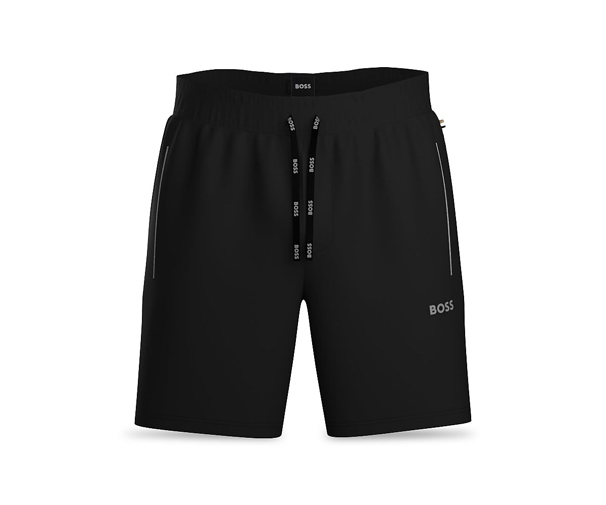 Boss Mix & Match Cotton Stretch Logo Print Drawstring Shorts