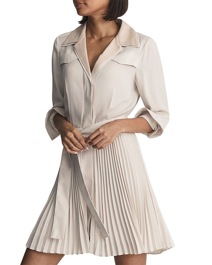Reiss pleated dress sale