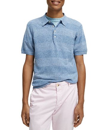 Bloomingdales Men Clothing T-shirts Polo Shirts Cloud Stripe Regular Fit Short Sleeve Polo 
