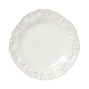 Vietri Incanto Lace Stoneware Salad Plate In White