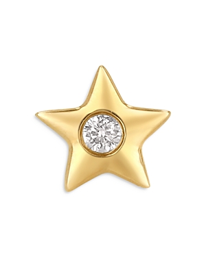 Moon & Meadow 14k Yellow Gold Diamond Star Single Stud Earring