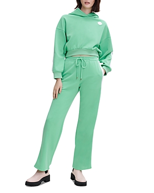 Maje Side-stripe Drawstring-waist Track Pants In Green