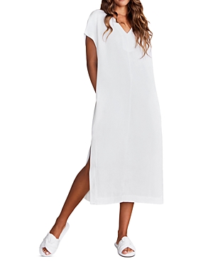 Barefoot Dreams Cozy Terry Caftan In Sea Salt