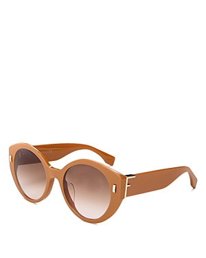 Fendi Women's Round Sunglasses, 53mm In Brown