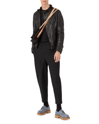 Leather Blouson Jacket