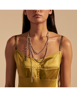 Sterling Silver Classic Chain Layered Necklace, 34"