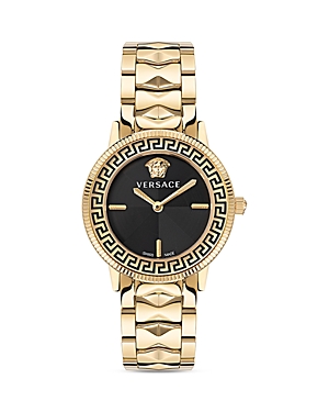 Photos - Wrist Watch Versace V-Tribute Watch, 36mm Black/Gold VE2P00622 