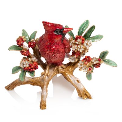 Cardinal on Branch Figurine