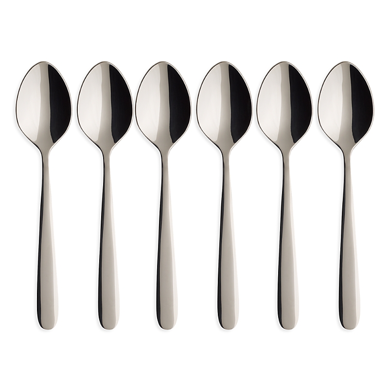 Villeroy & Boch Daily Line After-dinner Teaspoons, Set Of 6 In Stainless Steel