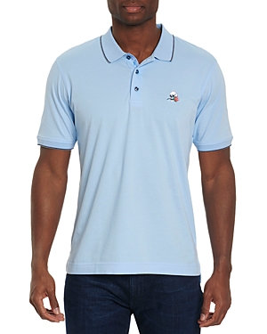 Robert Graham Rossi Short Sleeve Knit Polo Shirt - 100% Exclusive In Light Blue