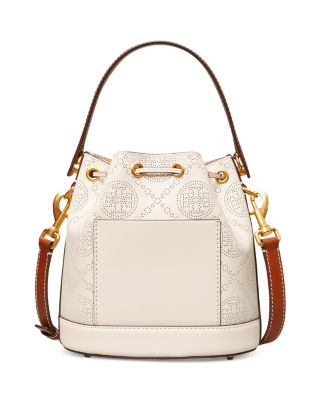 Tory Burch T Monogram Perforated Bucket Crossbody | Bloomingdale's