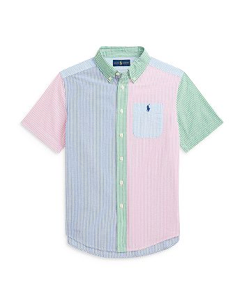 Ralph Lauren - Boys' Polo Prepster Color Blocked Short Sleeves Shirt - Little Kid, Big Kid