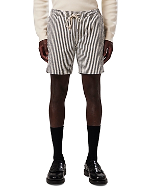 Nn07 Gregor Striped Shorts In Navy Stripe