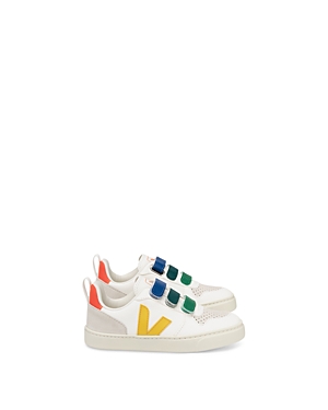 Shop Veja Unisex Multi Color Small V-10 Sneakers - Toddler In Open White