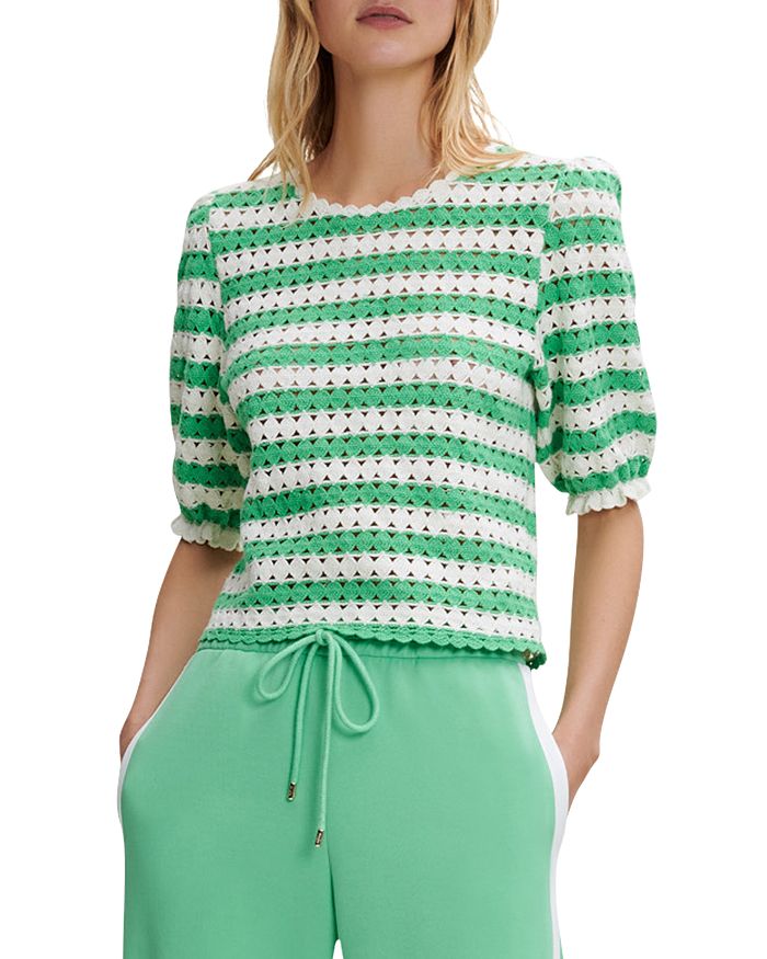 Maje Marigny Crochet Top Bloomingdale's