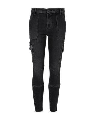 Duran Skinny Cargo Jeans in Washed Black