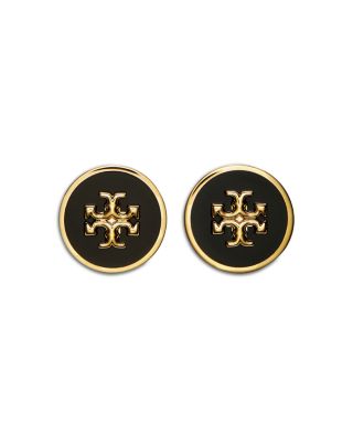 Kira Logo Colored Disc Stud Earrings