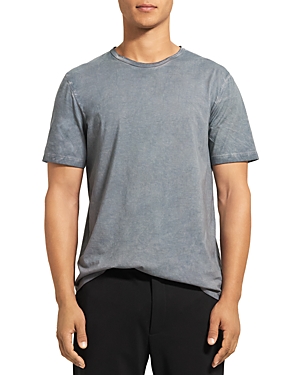 Theory Men's Cold Dye Precise Tee In Dark Stratus