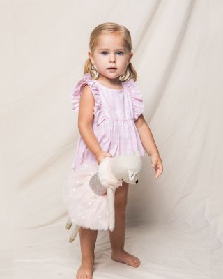 Unisex Pink Gingham Ruffled Romper - Baby