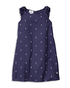 Shop Petite Plume Girls' Portsmouth Anchors Amelie Nightgown - Baby, Little Kid, Big Kid In Navy