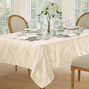 Villeroy & Boch Elrene Barcelona Jacquard Damask Oblong Tablecloth, 102 X 60 In Antique