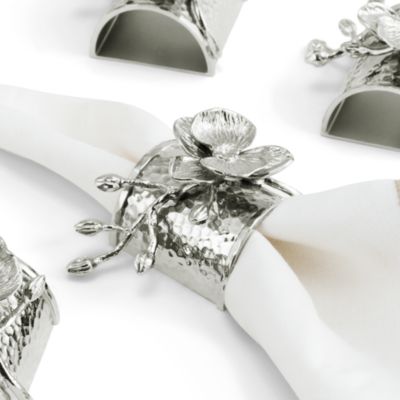 White Orchid Napkin Rings