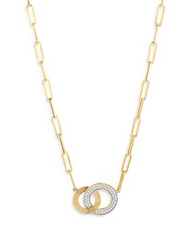 Bloomingdale's - Diamond Double Circle Pendant Necklace in 14K Yellow Gold, 0.50 ct. t.w. - 100% Exclusive