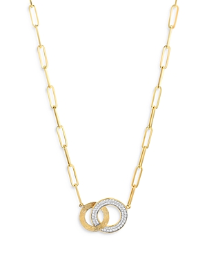 Bloomingdale's Diamond Double Circle Pendant Necklace In 14k Yellow Gold, 0.50 Ct. T.w. - 100% Exclusive