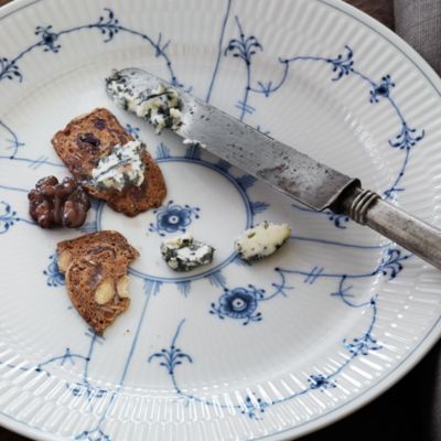 Blue Fluted Plain Dinner Plate