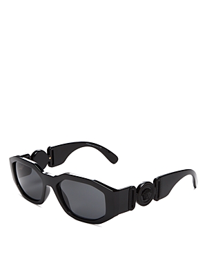 Shop Versace Square Sunglasses, 53mm In Black/gray Solid