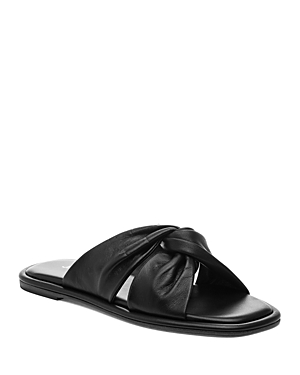 J/slides Yaya Leather Sandal In Black