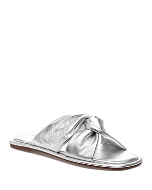 J/slides Yaya Leather Sandal In Silver