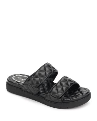 Kenneth Cole Women s Reeves Quilted Double Band Slide Sandals Bloomingdale s