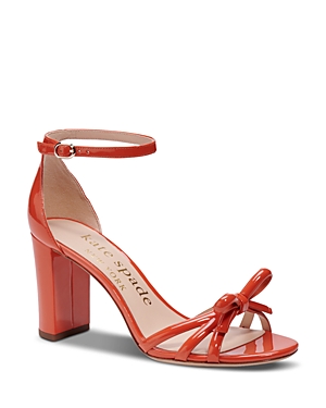 Kate Spade Flamenco Bow Ankle-strap Sandals In Dried Apricot