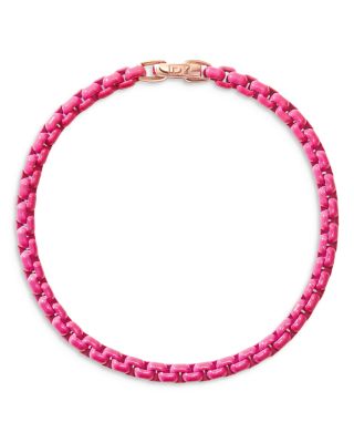 David Yurman Acrylic 14K Rose Gold Bel Aire Chain Bracelet in