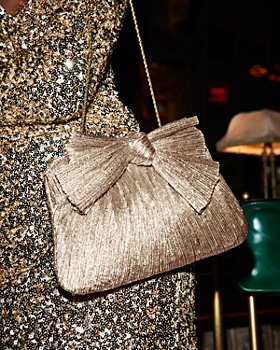 Womens Glitter Clutch Bags Pleated Crystal Evening Bag Handbag 