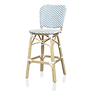Sparrow & Wren Colfer Armless Outdoor Bar Chairs, Set Of 2 In Blue