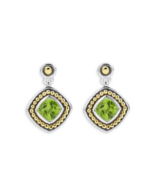 18K Yellow Gold & Sterling Silver Rittenhouse Peridot Drop Earrings
