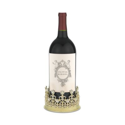 Silver Diana Crown Wine Coaster Candleholder