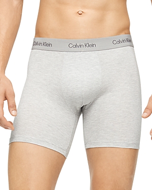 Shop Calvin Klein Ultra Soft Modal Boxer Briefs In Grey Heather