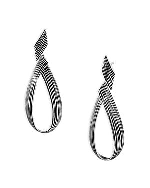 JOHN HARDY STERLING SILVER BAMBOO HOOP EARRINGS