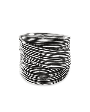 John Hardy Sterling Silver Bamboo Wide Crossover Statement Ring In Silver