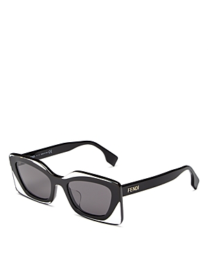 Fendi Women's Geometric Sunglasses, 53mm In Black/gray