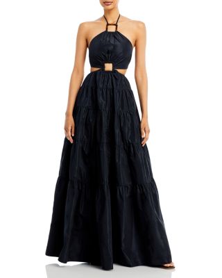STAUD Dome Halter Cutout Gown | Bloomingdale's