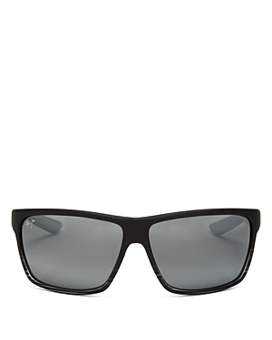 MAUI JIM POLARIZED SQUARE SUNGLASSES, 64MM