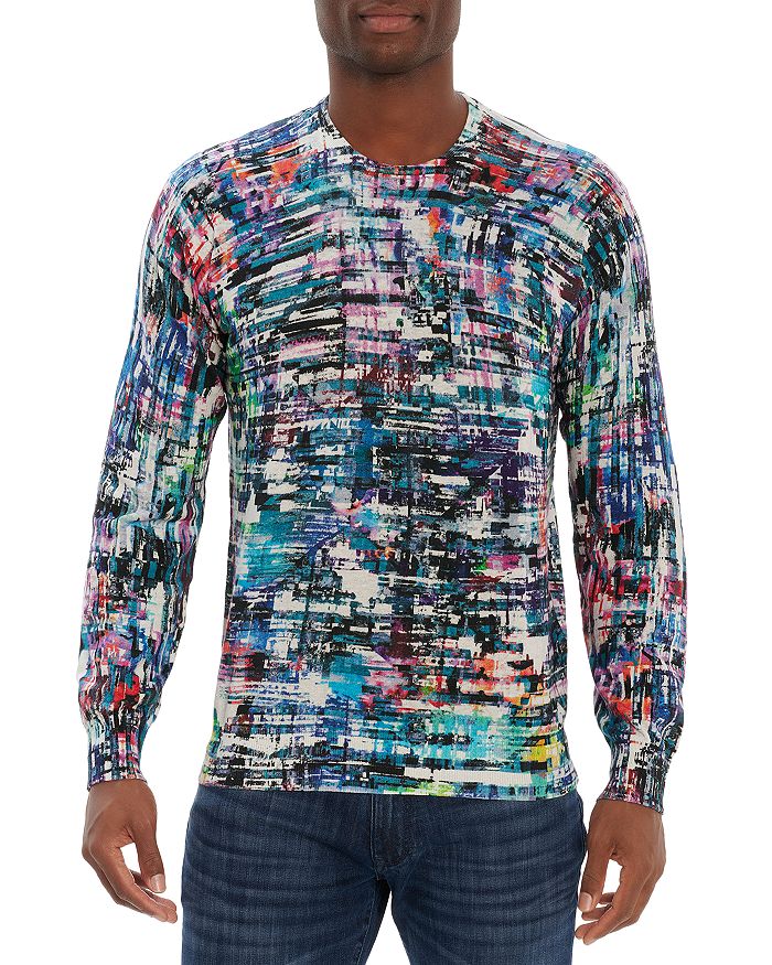 Robert Graham Color Dealer Cotton & Linen Abstract Print Classic Fit
